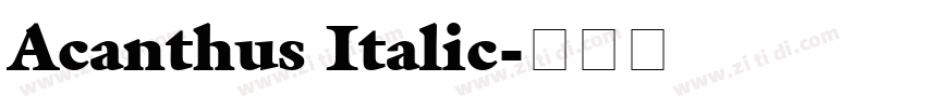 Acanthus Italic字体转换